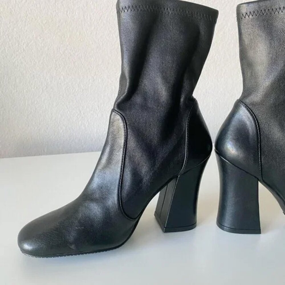 Nwot Stuart Weitzman Curveblock 100 Stretch Leath… - image 4